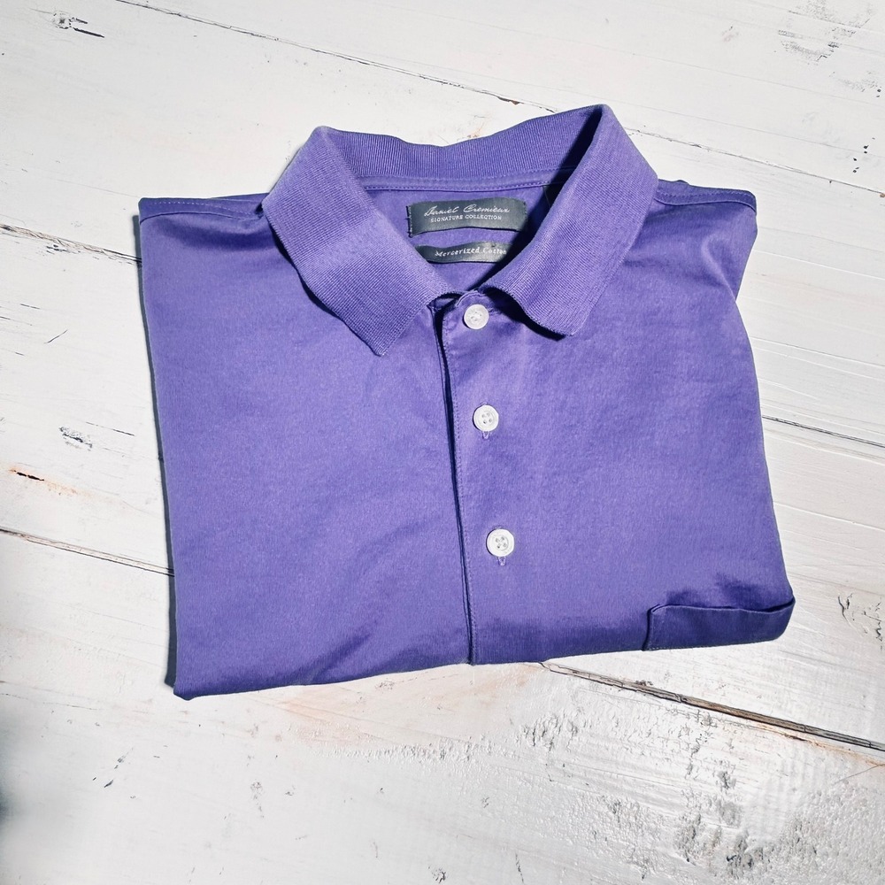 Daniel Cremieux‎ Signature Collection Purple Mercerized Cotton Polo Shirt Medium